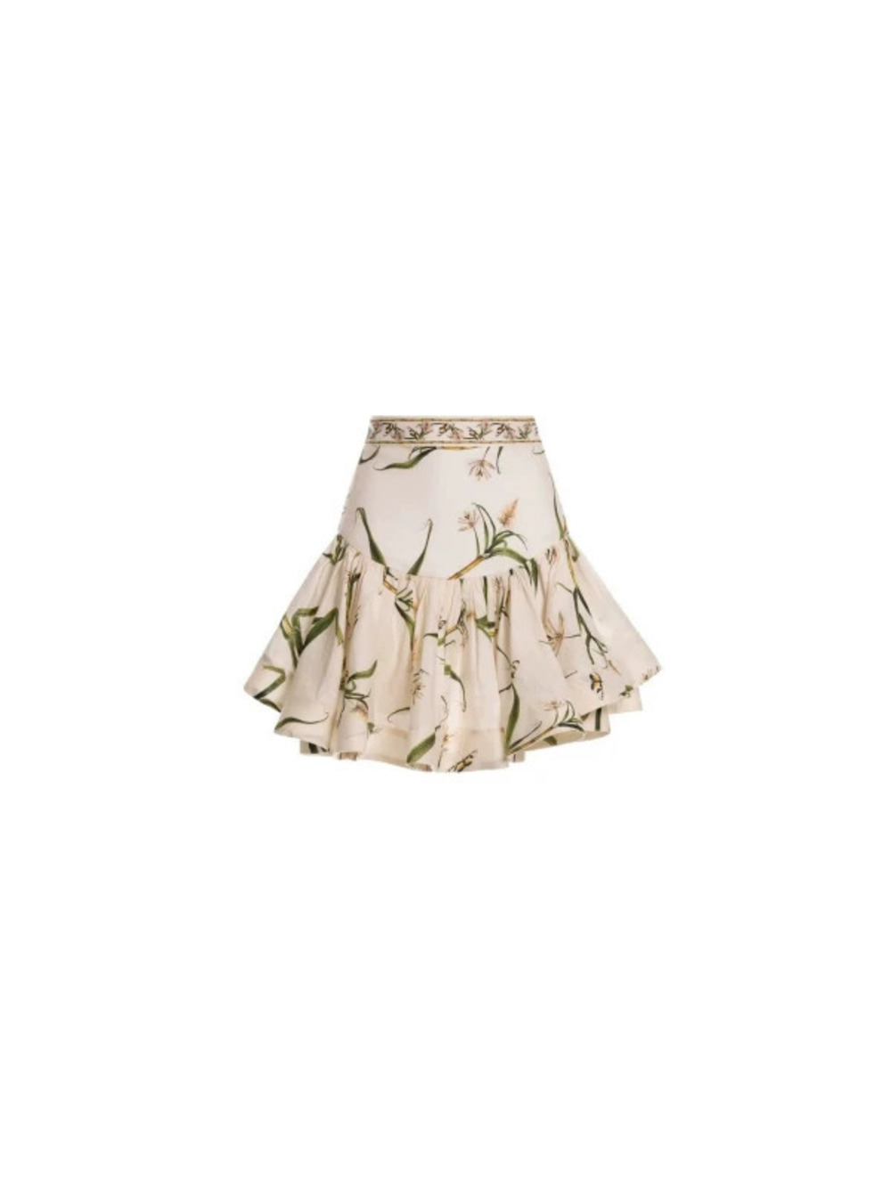 ZARA Casual Linen Puff Sleeve Skirt Set Elegant